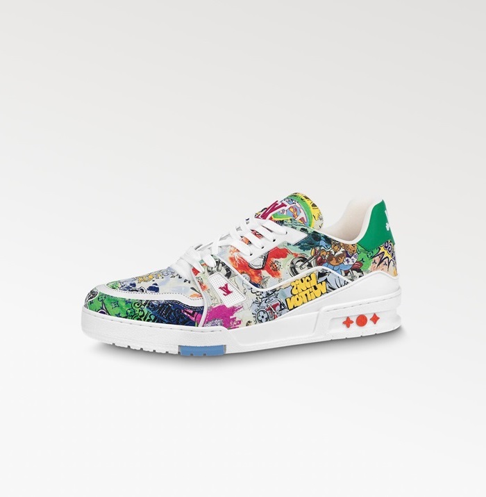 ルイヴィトンユニセックスグリーンスニーカーv779