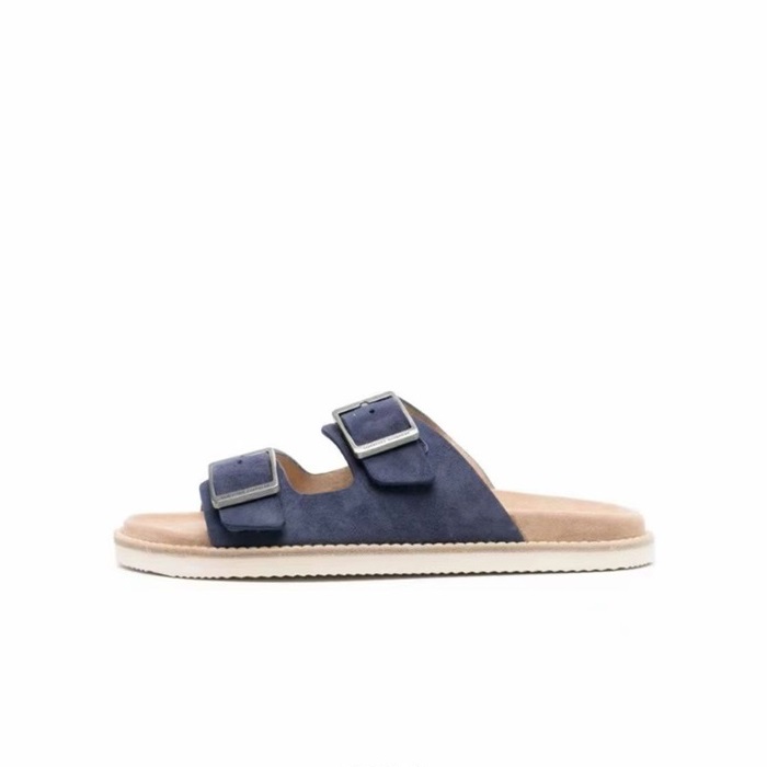 ブルネロクチネリメンズネイビースリッパu59