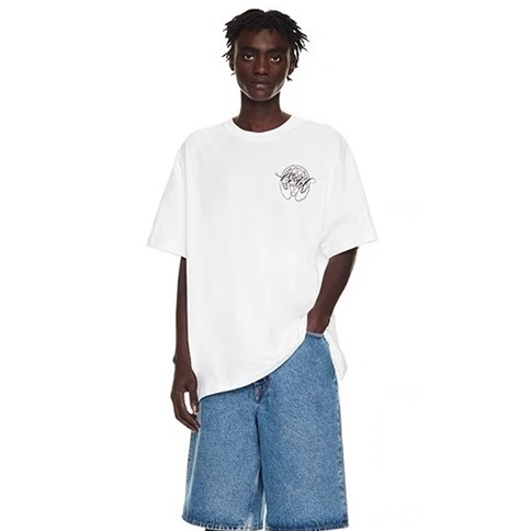 オフホワイトメンズモダンホワイト半袖Tシャツf39