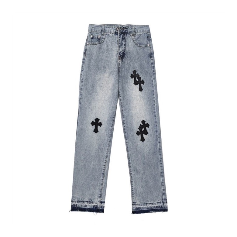 クロムハーツメンズトレンディブルージーンズh118