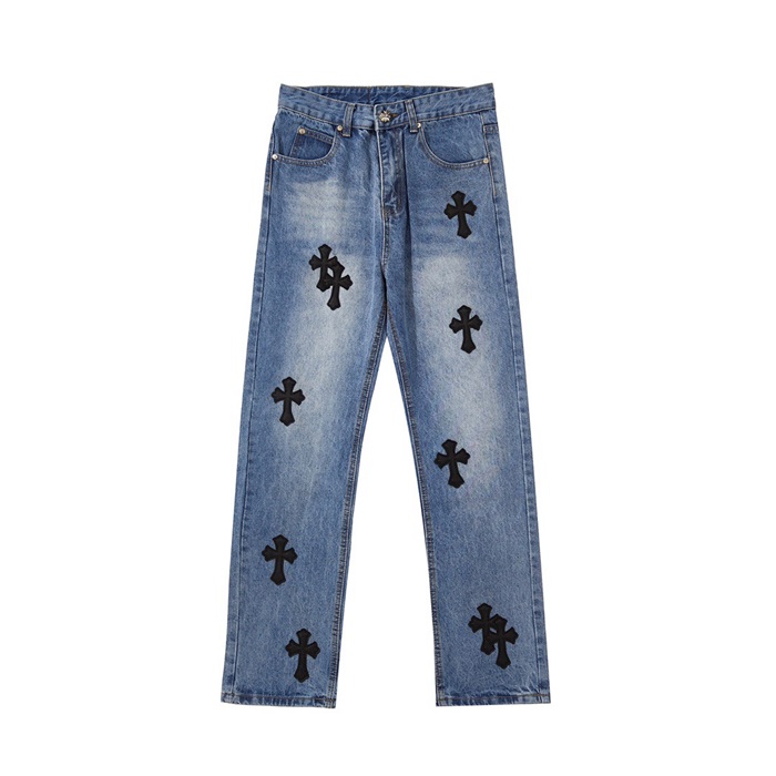 クロムハーツメンズトレンディブルージーンズh123