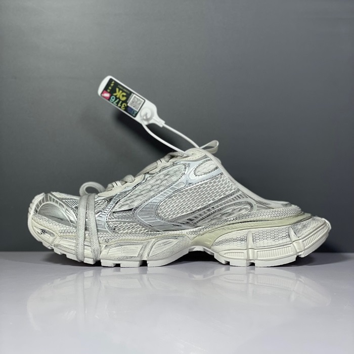 バレンシアガユニセックスシルバーブローファーa323