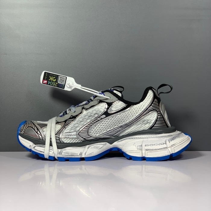 バレンシアガユニセックスシルバーブローファーa327