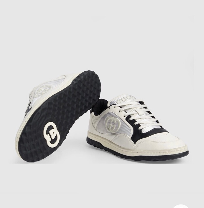 グッチユニセックスホワイトスニーカーu606