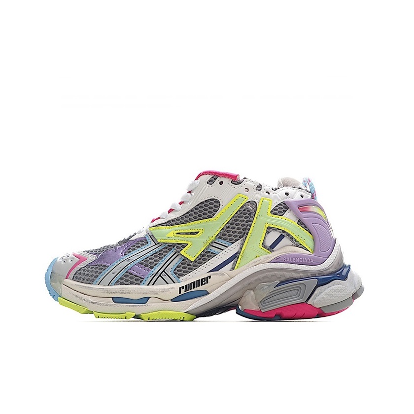 バレンシアガユニセックスグリーンランナーa332