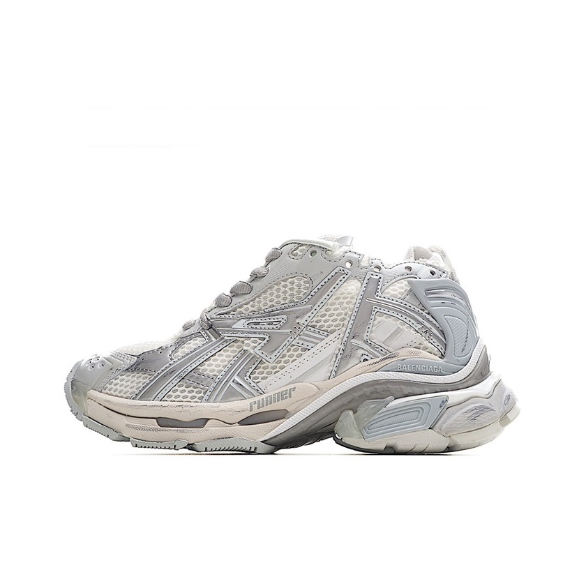 バレンシアガユニセックスシルバーランナーa333