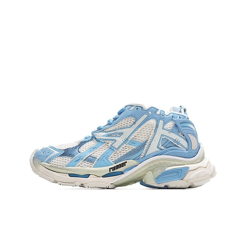 バレンシアガユニセックスブルーランナーa334