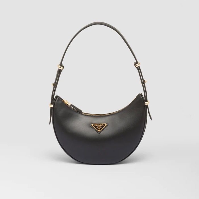 プラダレディースブラックハボバッグr433