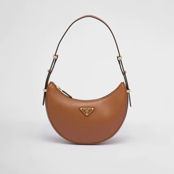 プラダレディースキャメルハボバッグr435