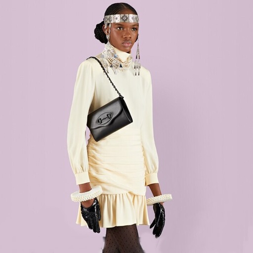 グッチレディースブラックミニホースビットフォンバッグu618