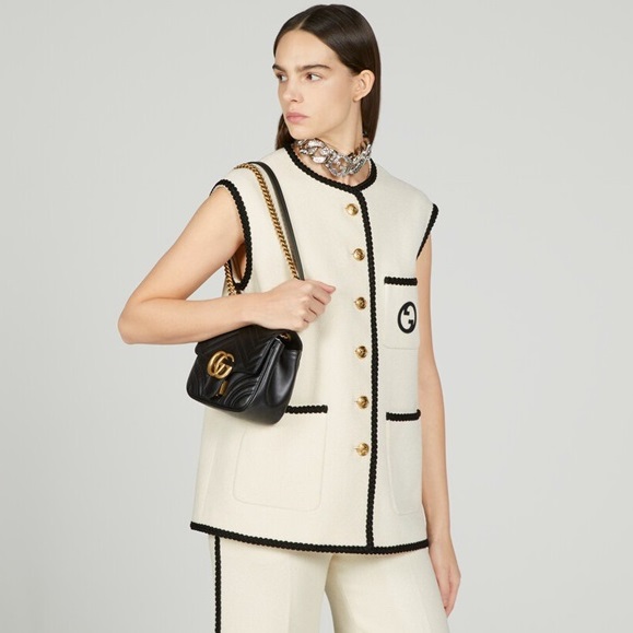 グッチレディースブラックマーモントu619