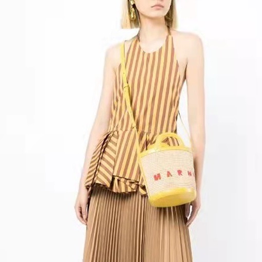 マルニレディースイエロートートバッグr15