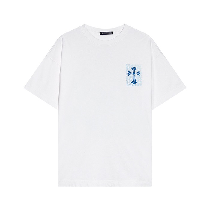 クロムハーツメンズホワイトブラック半袖Tシャツh128