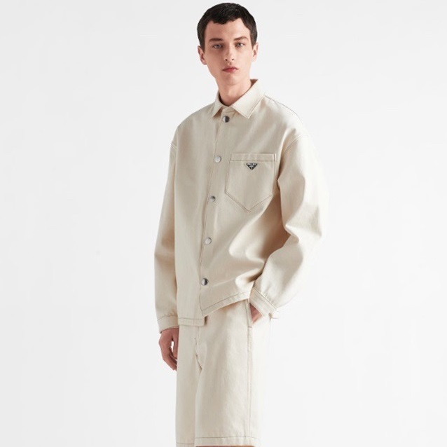 プラダメンズモダンベージュシャツr446