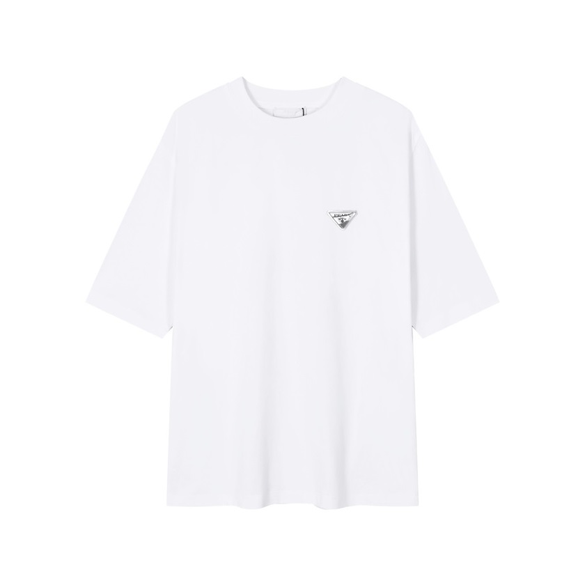 プラダメンズクルーネックホワイト半袖Tシャツr451