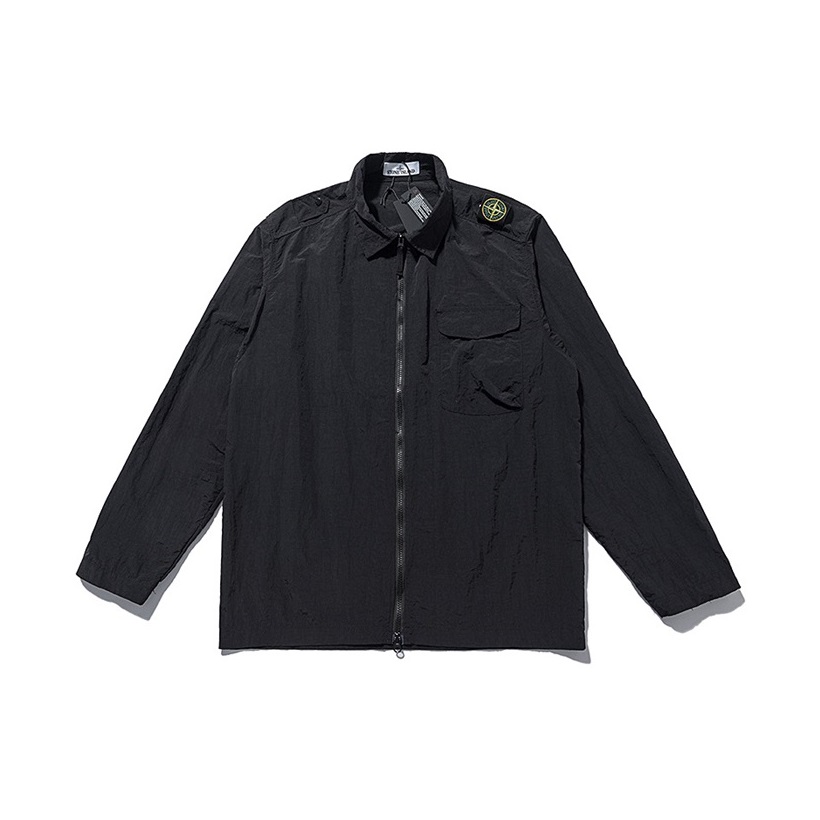ストーンアイランドメンズカジュアルブラックジャケットt63