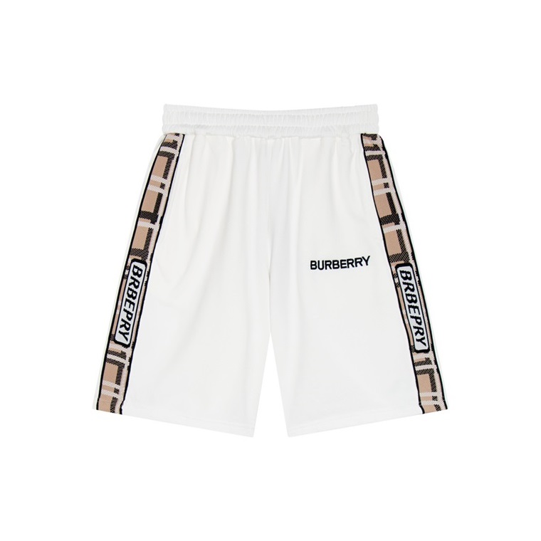 バーバリーメンズカジュアルホワイトショートパンツu163