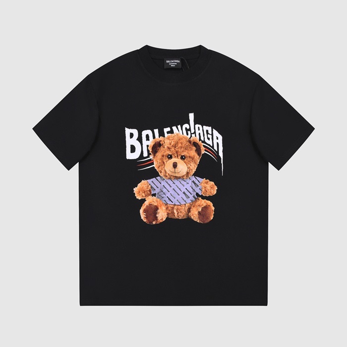 バーバリーメンズブラッククルーネック半袖Tシャツu168