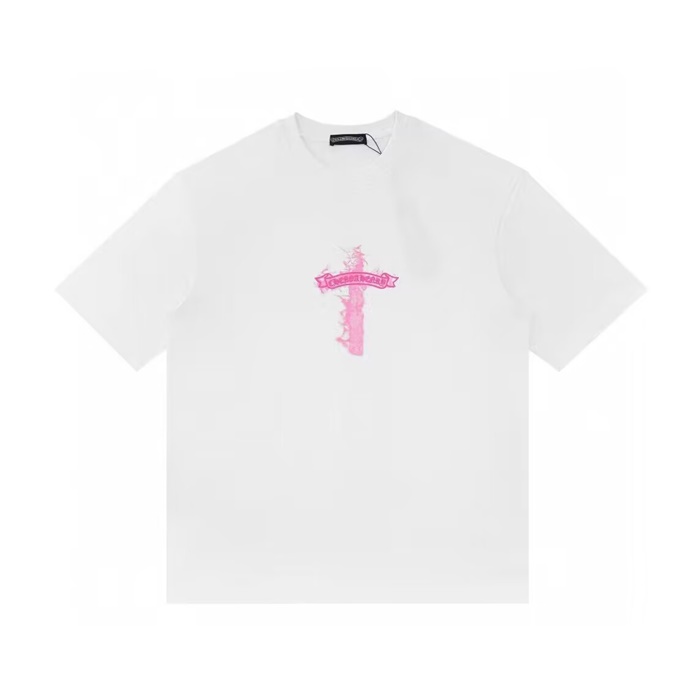 クロムハーツメンズホワイト半袖Tシャツh131