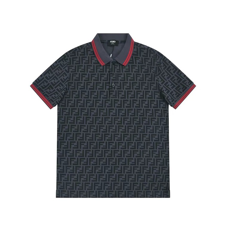 ェンディメンズグレーポロ半袖Tシャツe108