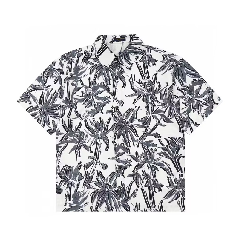 ルイヴィトンメンズホワイト半袖シャツv903