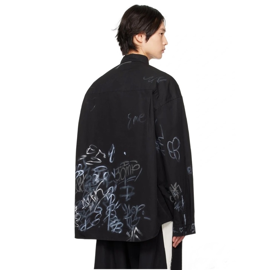 バレンシアガトレンディメンズブラックシャツa366