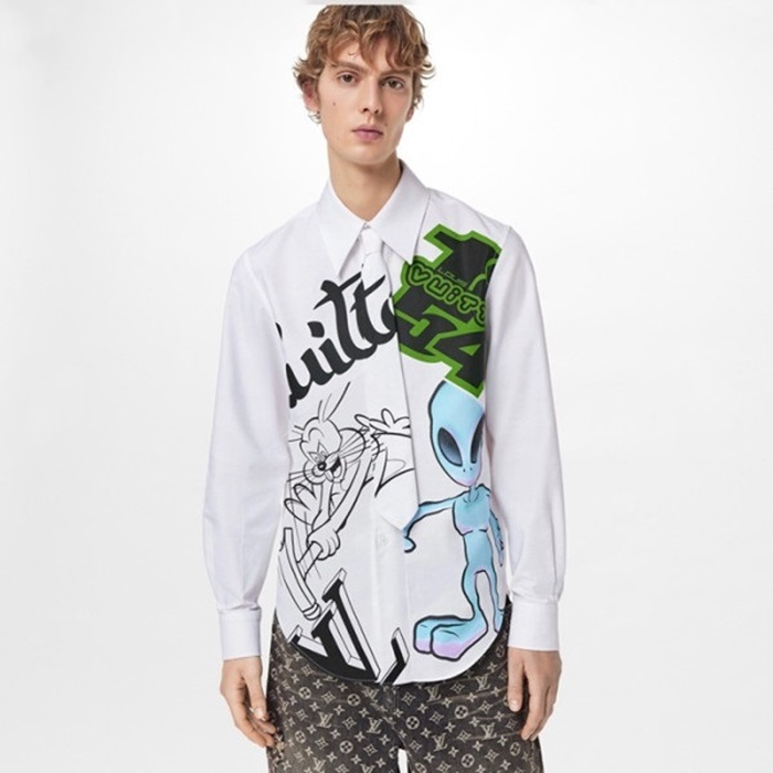 ルイヴィトンメンズホワイトシャツv909