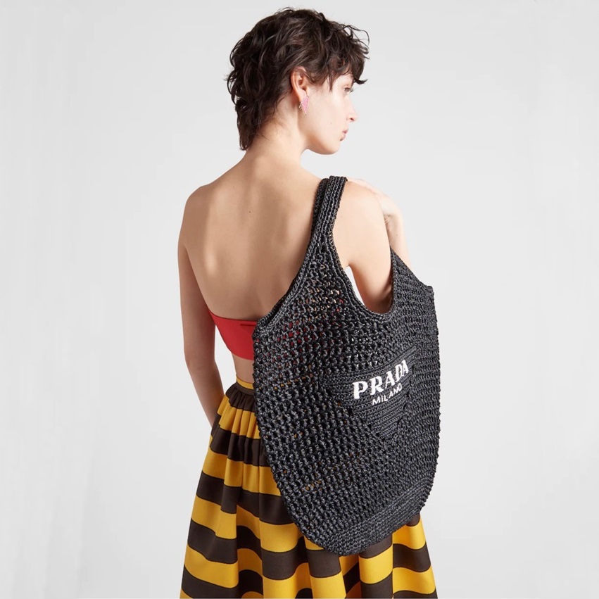 プラダレディースブラックトートバッグr492