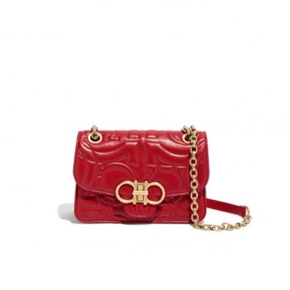 サルヴァトーレフェラガモレディースレッドクロスバッグf12