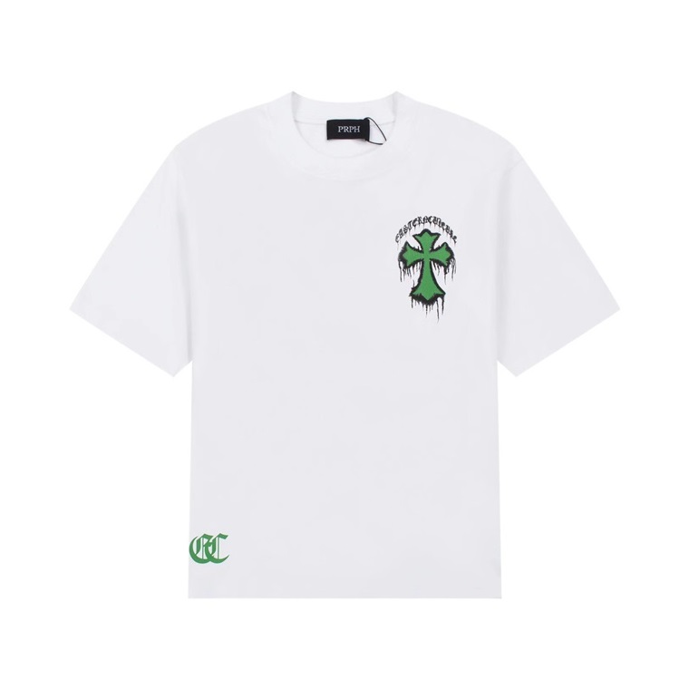 クロムハーツメンズホワイト半袖Tシャツh137