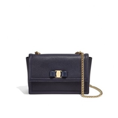 サルヴァトーレフェラガモレディースネイビークロスバッグf51