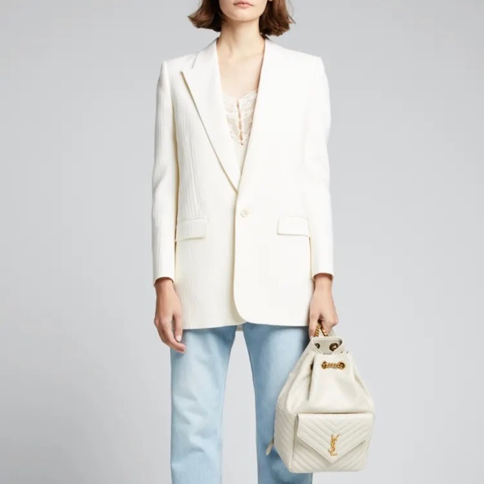 サンローランレディースホワイトバックパックl784