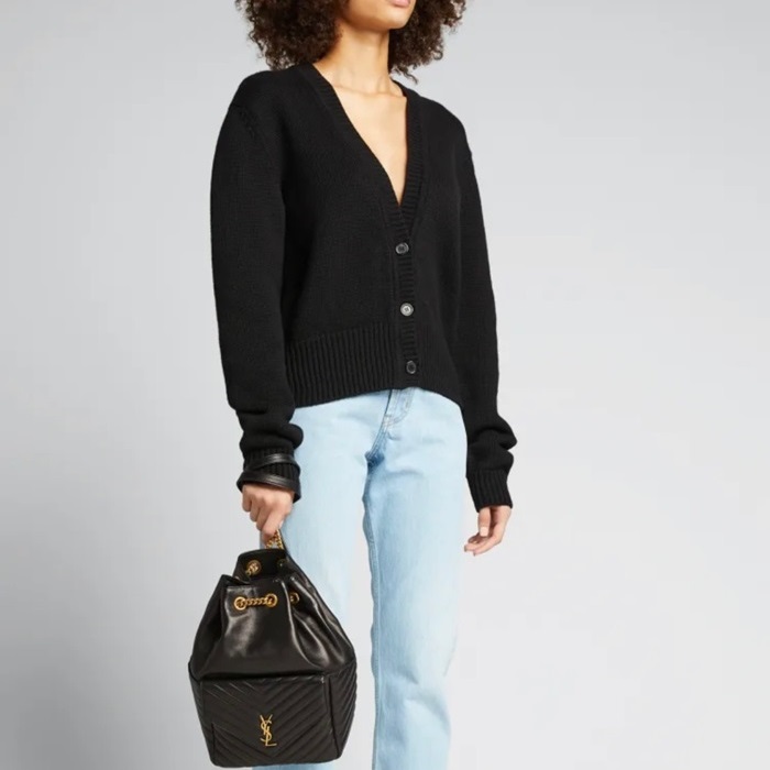 サンローランレディースブラックバックパックl785