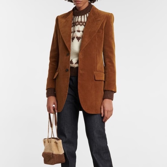 サンローランレディースブラウンショルダーバッグl788