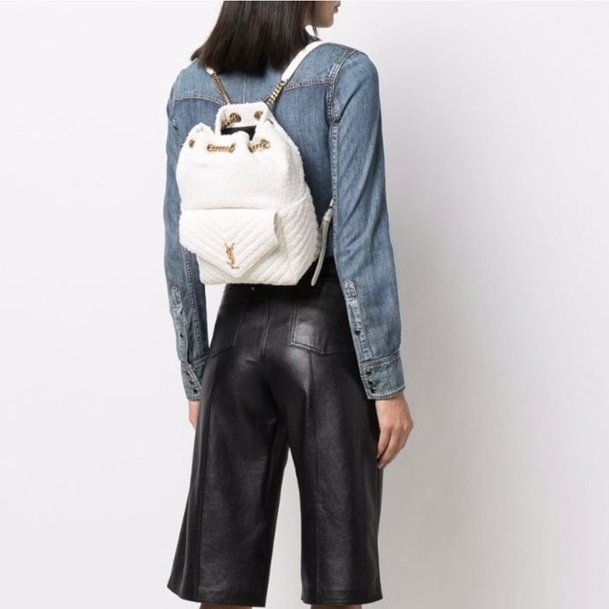 サンローランレディースホワイトバックパックl790