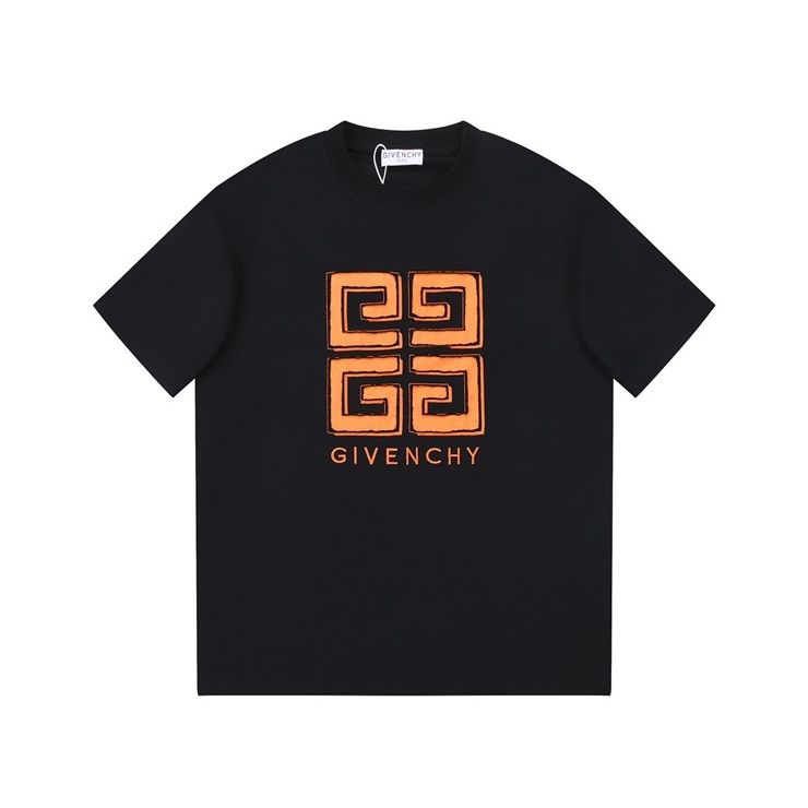 ジバンシィメンズクルーネックブラック半袖Tシャツi254