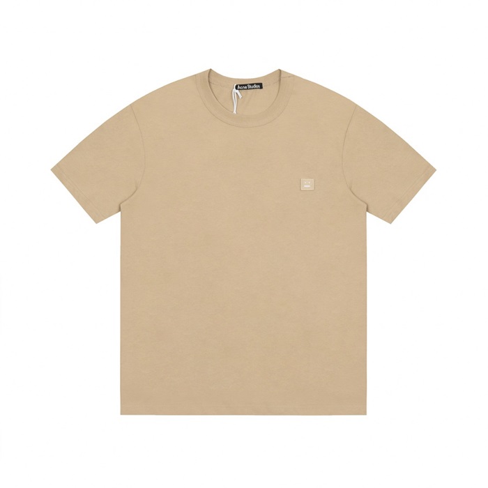 アクネストゥディオズユニセックスキャメルクルーネック半袖Tシャツe210