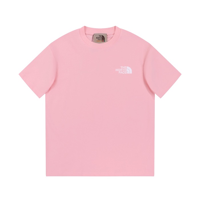 ザノースフェイスメンズピンククルーネック半袖Tシャツr309