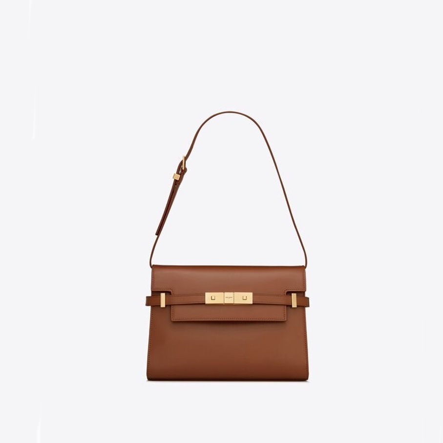 サンローランレディースキャメルショルダーバッグl356