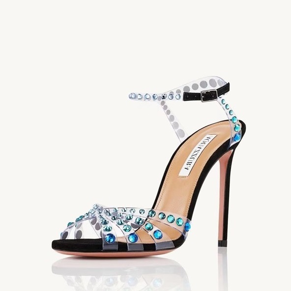 アクアズーラレディースブルーハイヒールシューズq13