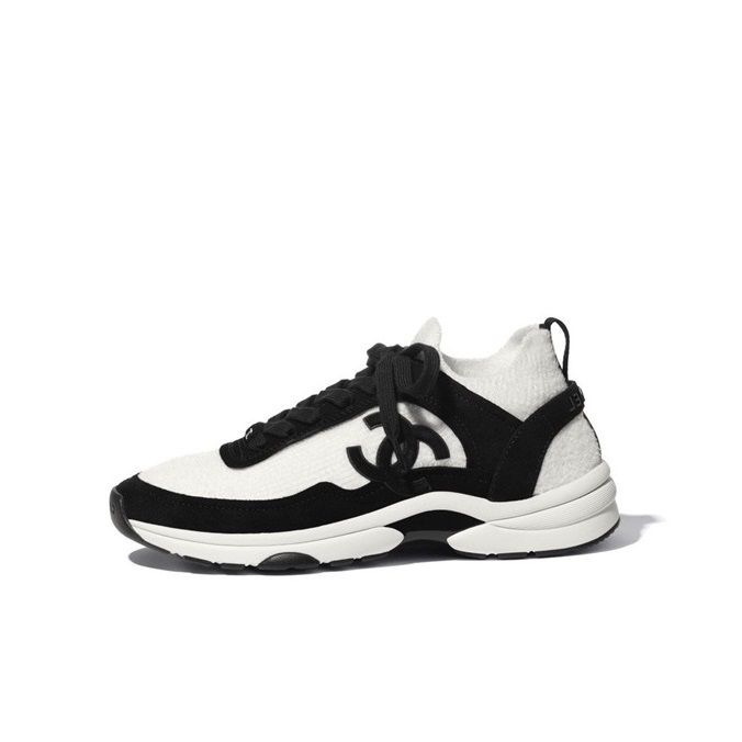 シャネルレディースホワイトスニーカーh412