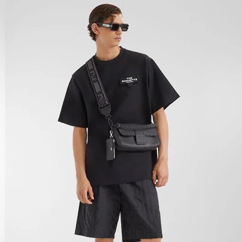 ェンディメンズブラッククルーネック半袖Tシャツe129