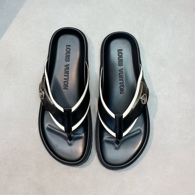 ルイヴィトンメンズホワイトタップスリッパv1036