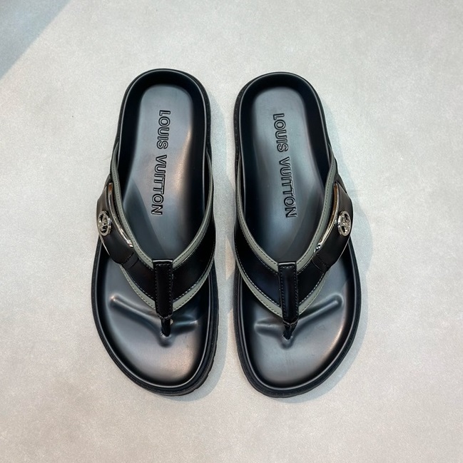 ルイヴィトンメンズカーキタップスリッパv1037