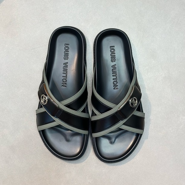 ルイヴィトンメンズカーキタップスリッパv1044