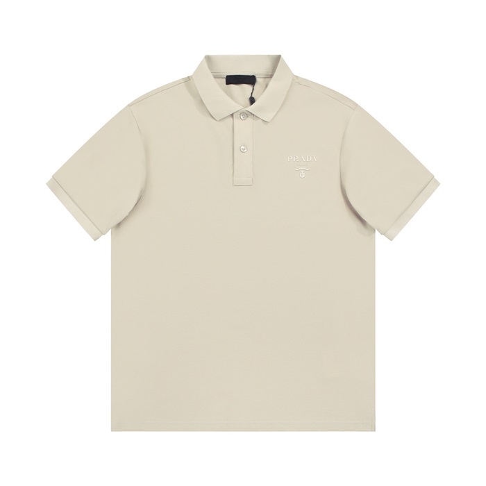 プラダメンズベージュポロ半袖Tシャツr522