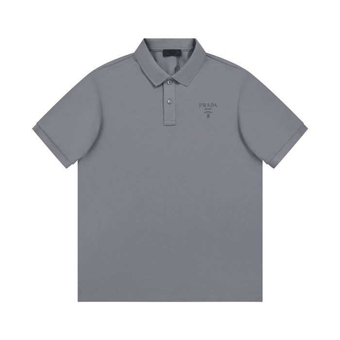 プラダメンズグレーポロ半袖Tシャツr523