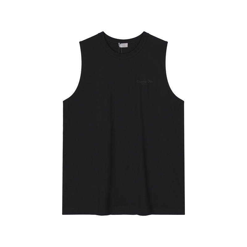 ディオールメンズブラッククルーネックタンクトップi494