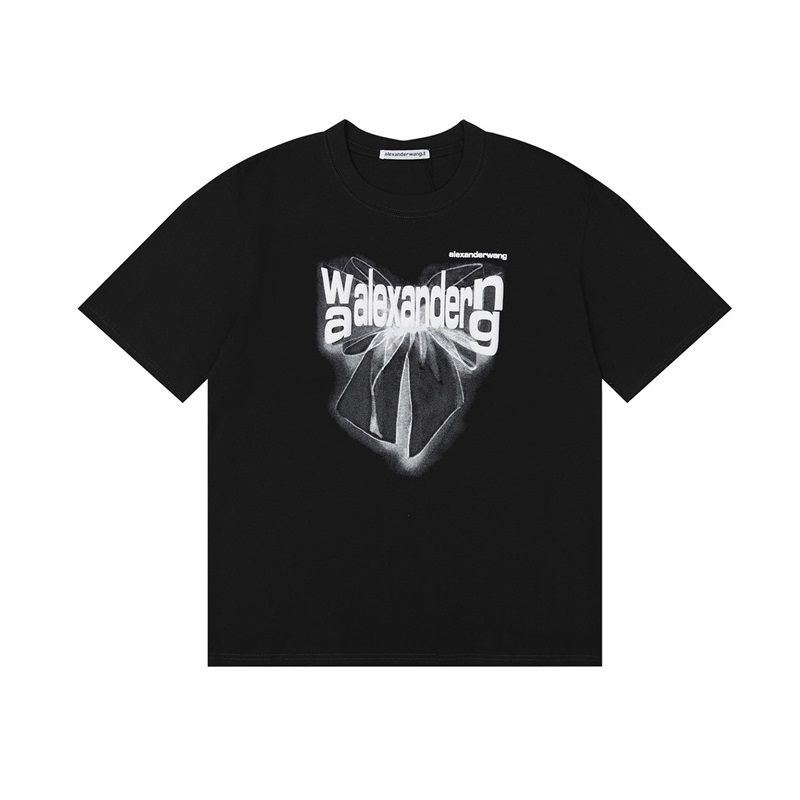 アレクサンダーワンメンズブラック半袖Tシャツx246