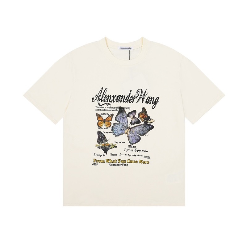 アレクサンダーワンレディースアイボリー半袖Tシャツx251
